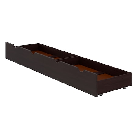 Alaterre Furniture Alaterre Underbed Storage Drawers, Espresso, PK2 AJ0049P0